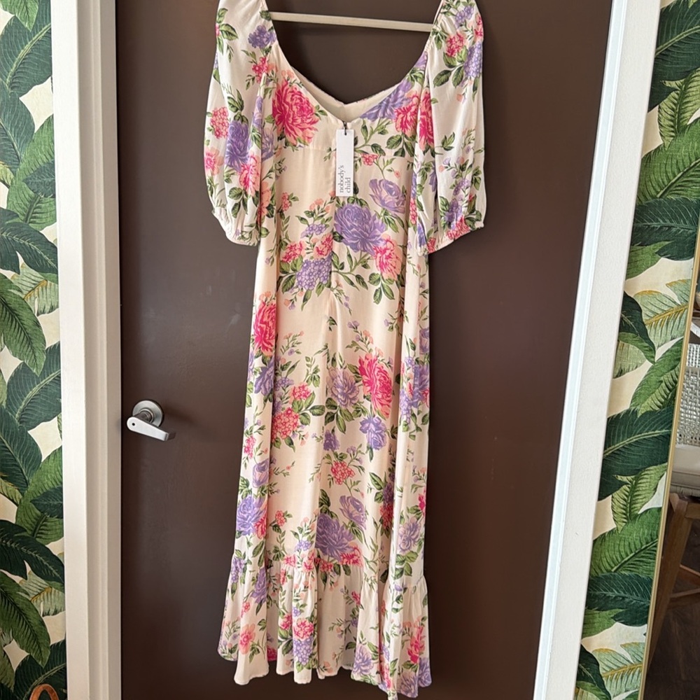 NOBODY’s CHILD Floral Print Maxi Dress NWT’s sz 6 - Picture 11 of 13